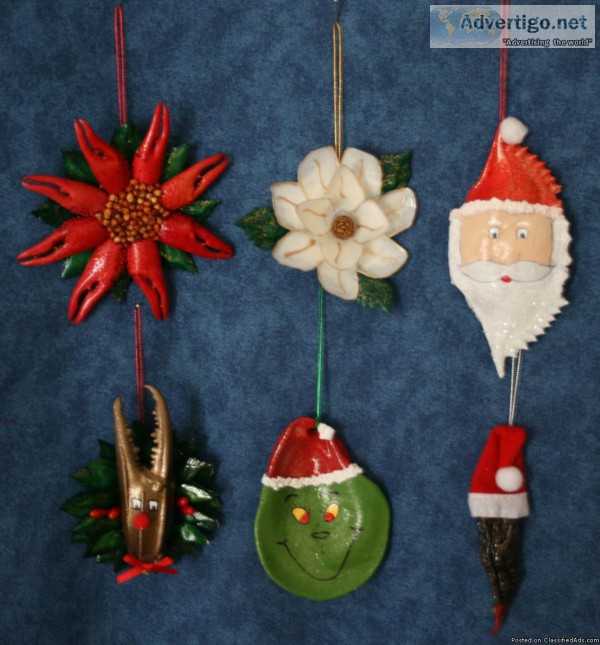 See Christmas tree Ornaments Made from Real AlligatorCrawfishC r