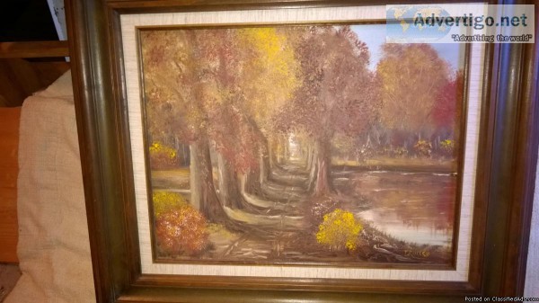 Original Signed Landscape Oil Painting(Bob Ross style) - &quotFo