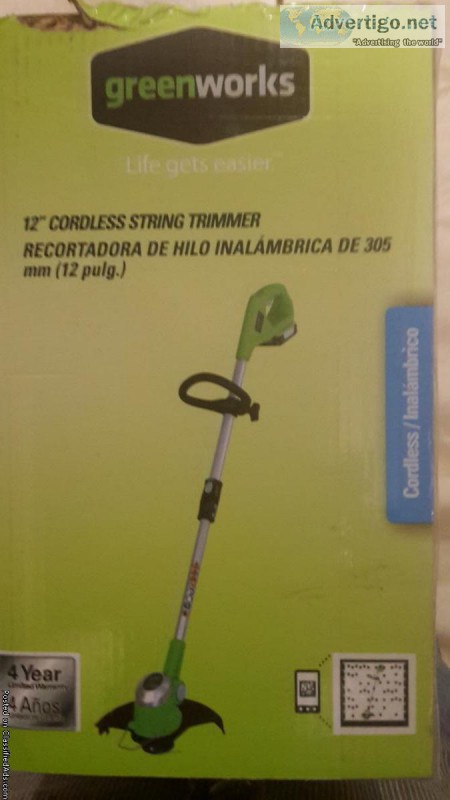 GreenWorks Trimmer Hedger 12" Compact Cordless NEW IN BOX