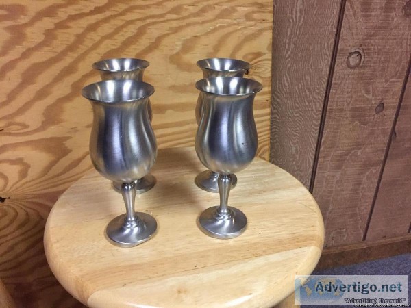 Pewter wine goblets