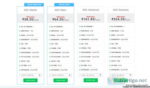 SSD Linux Shared Hosting