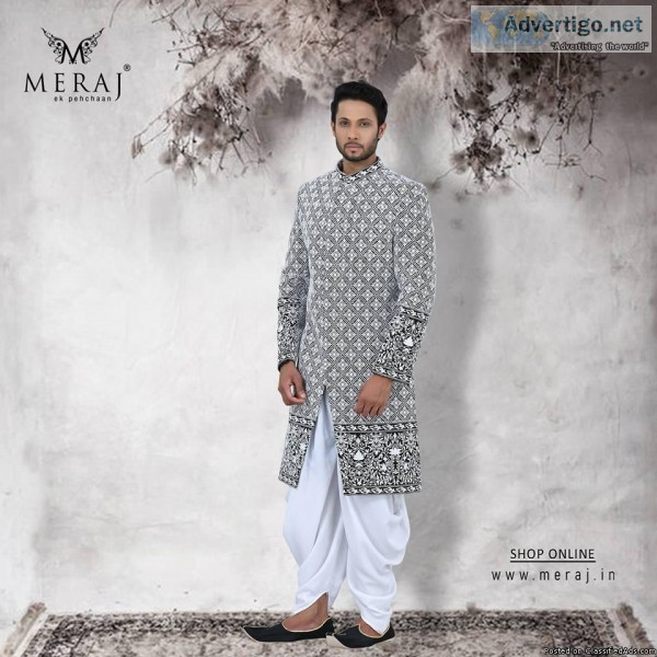 Royal and Elegant Designer Wedding Sherwani for Men