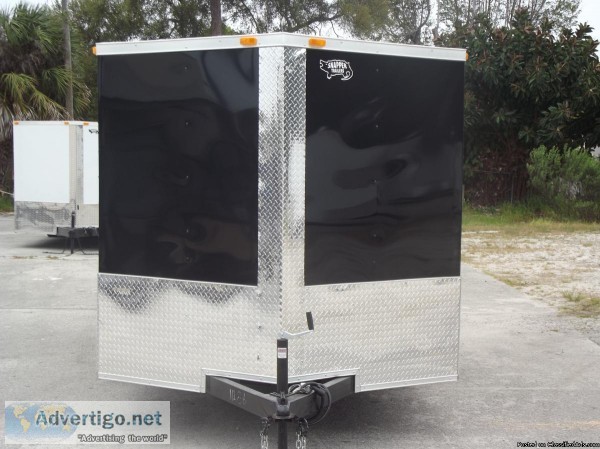 7 x 14 Enclosed Trailer  RampSide Door