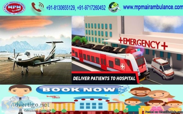 MPM Air Ambulance Services in Chandigarh at Minimum Price