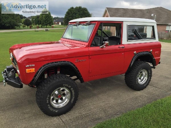 Red Excellent Truck 1972 Ford Bronco