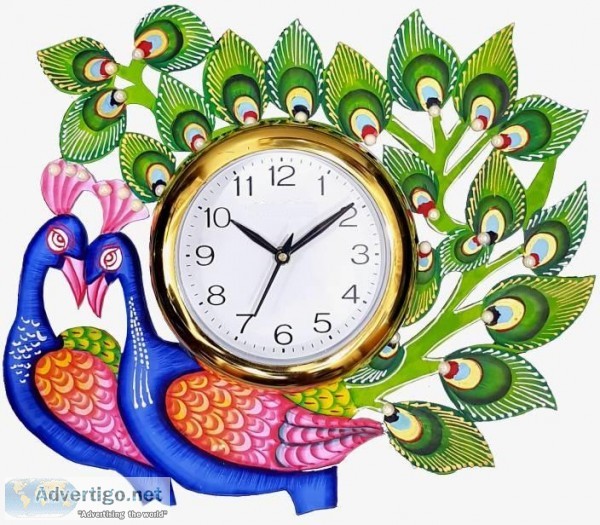 Peacock Wall Hanging Clock