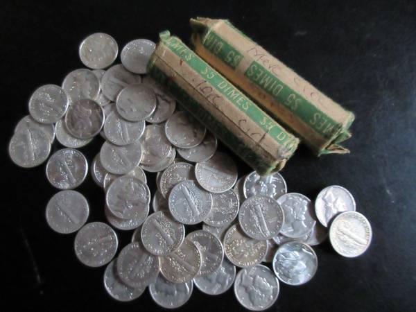 160 PCS Silver Mercury Dimes