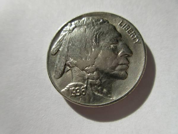 1936-P Buffalo Indian Head Nickel Philadelphia Mint