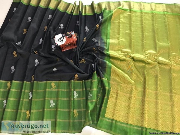 elegant Gadwal pure silk handloom sarees with blouse