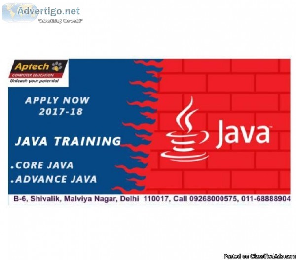 Best java training Course in India  Aptech Malviya Nagar