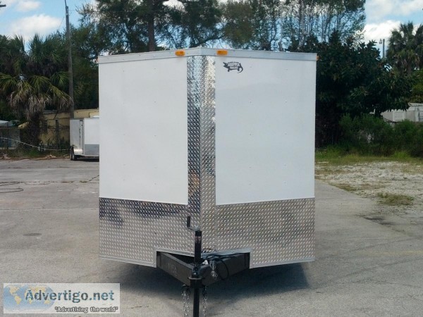 7 x 20 Enclosed TrailerRampside door