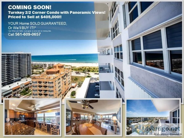 Coming Soon Turnkey 22 Corner Condo with Panoramic Views
