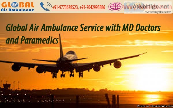 Quick Service by Global Air Ambulance Service from Jabalpur