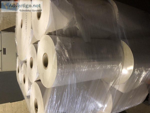 Newsprint roll pacing and wrapping material