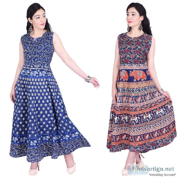 Shri hardev presents Women s Cotton Digital Printed Anarkali Lon