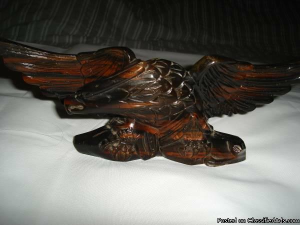 A Part of History Antique Mahogany Eagle statue