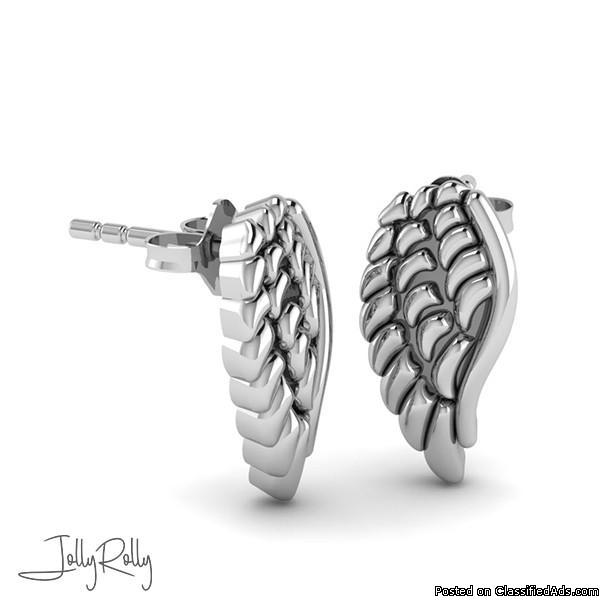 Wings Of Fury Silver Earrings and Studs by JollyRolly