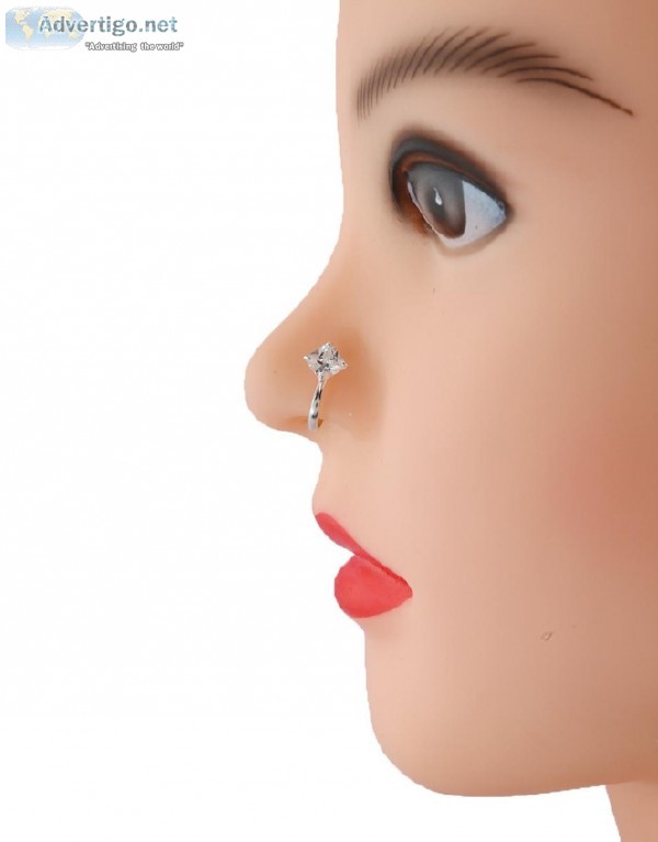 Enhance your Beauty with single diamond nose pin at lowest price