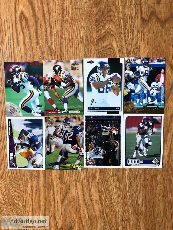 Jake Reed football cards lot - free shipping to all US states