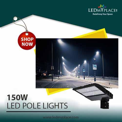 Upgrade to 150W LED Pole Lights for Natural Day Light Effect