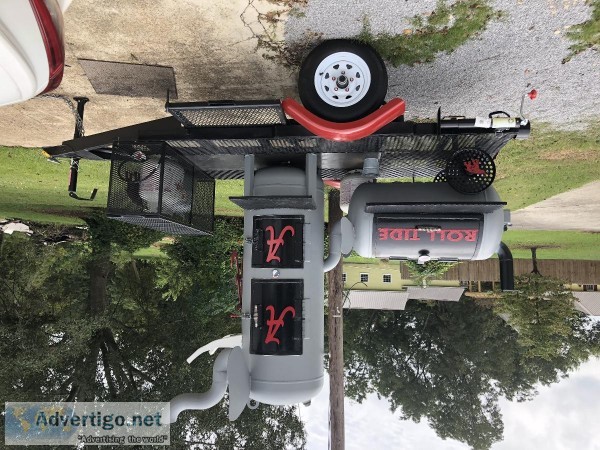 BBQ Crimson Tide Smoker on Trailer