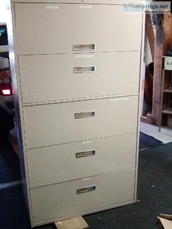 Two file cabinets 18&quotx36&quotx64 .5" 18&quotx42&quotx64 