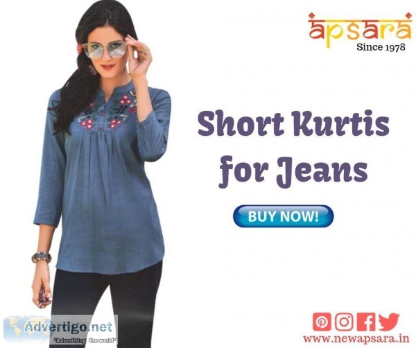 Buy Designer Short Kurtis for Women - NEW APSARA