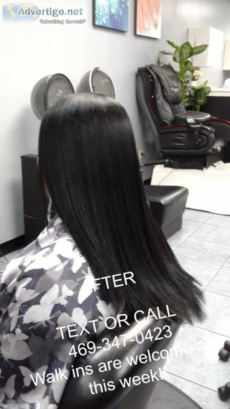 Permanent Hair Straightening (keratin) Temporary Hair Straighten