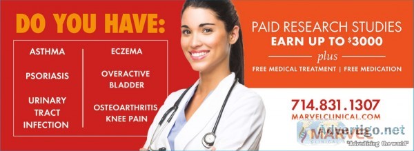  PAID CLINICAL STUDIES NOW ENROLLING GET PAID UP TO 2000 