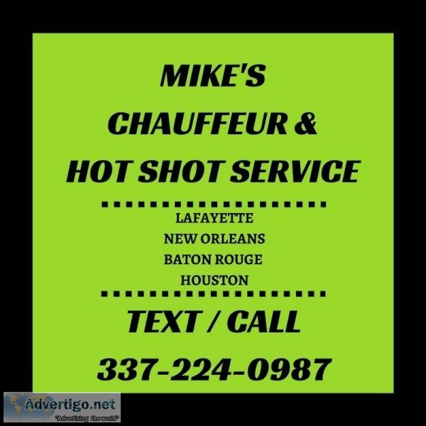 Local Chauffeur and Hot Shot Company For Sale