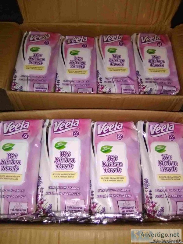 FOR SALE VEELA BIODEGRADABLE WET KITCHEN TOWELS