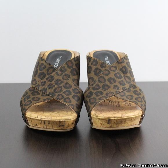 Maurices Rumor Stretch Wedge Leopard Animal Print