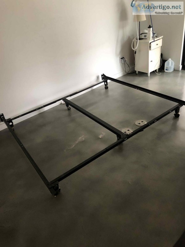 King (Eastern) Metal Bed Frame with Wheels