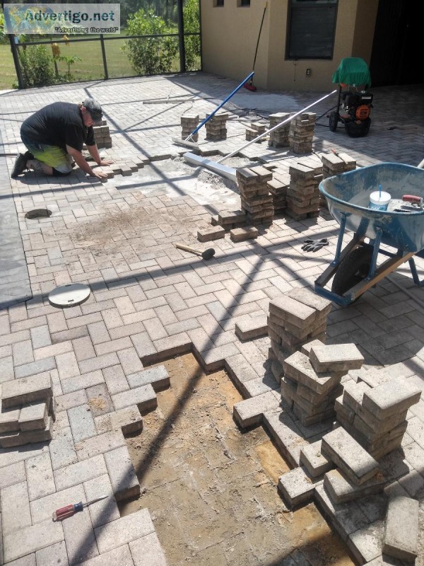 Concrete and paver