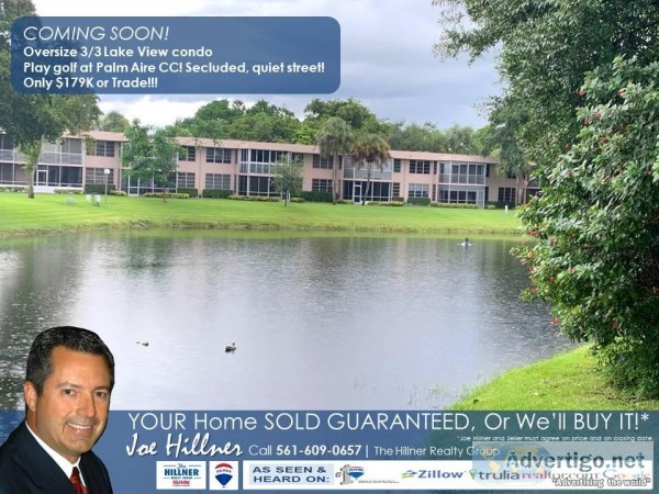 COMING SOON Oversize 33 Lake View Condo