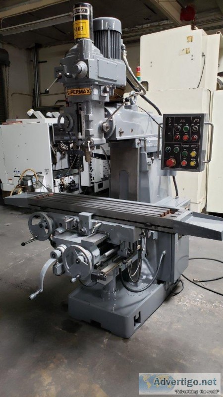 SUPERMAX YCM-2VAS Heavy-Duty Box Way Vertical Milling Machine w 