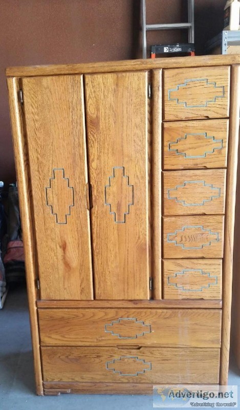 Southwest Oakwood Armoire