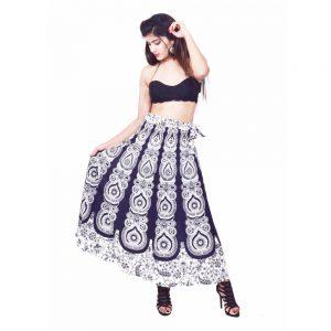 Printed cotton wrap skirt in Jaipur