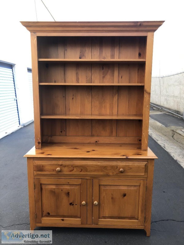 Solid Pine China Hutch