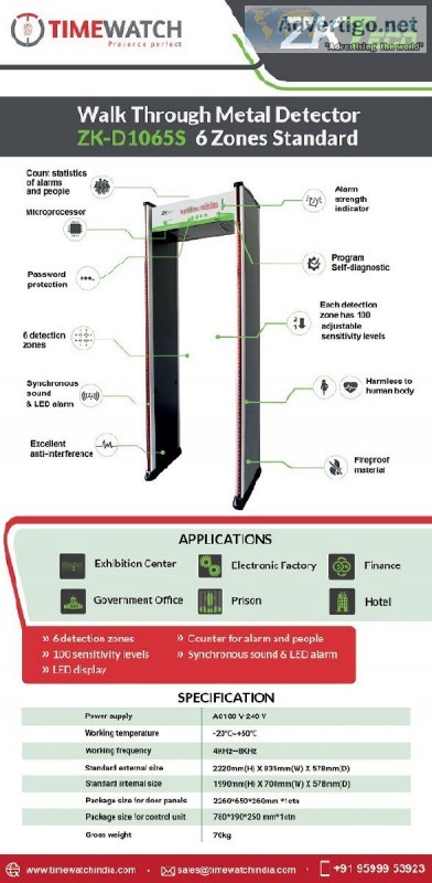 Walk Through Metal Detector