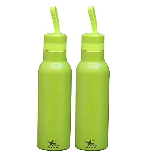 Stainless Steel Water Bottle (Green) Set of 2