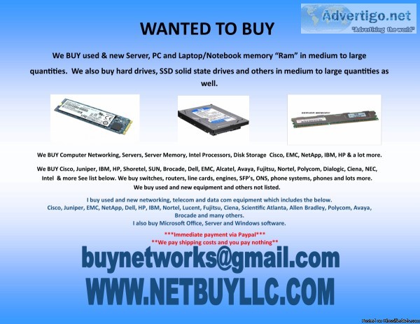 _ WE ARE BUYING _ WE BUY USED AND NEW COMPUTER MEMORYRAM CPU&rsq