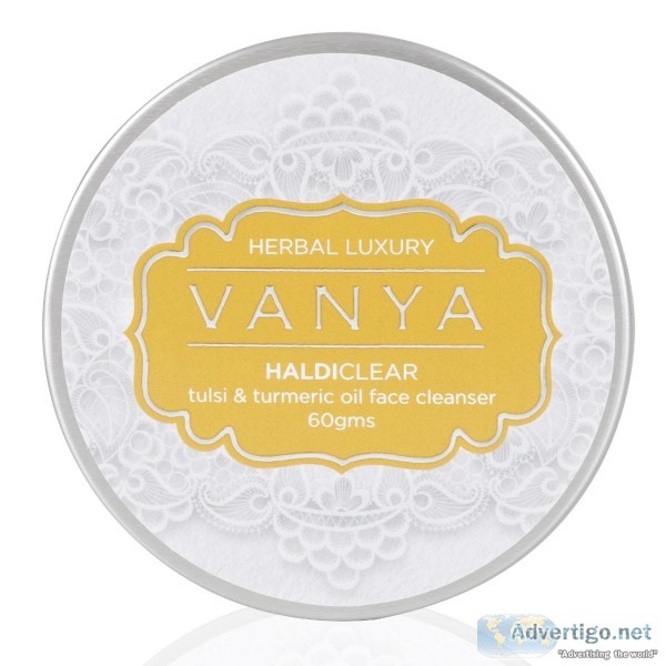 Buy Tulsi and Turmeric Oil Face Cleanser From Vanya Herbal