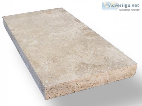 Tuscany Beige 8X16 Honed Unfilled Tumbled Paver