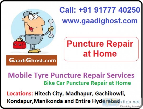 Puncture Repair Shop in Madhapur Hyderabad