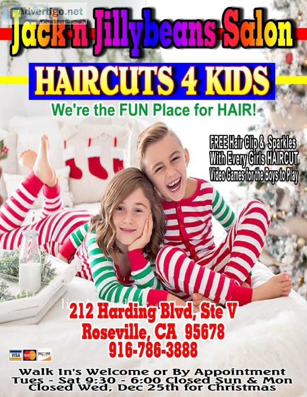 Holiday HAIRCUTS 4 Kids 786-3888