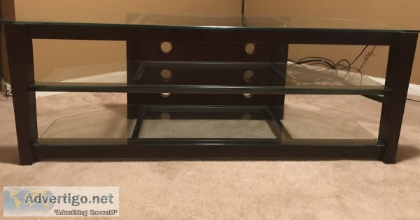 3 Tier Glass and Wood TV Stand