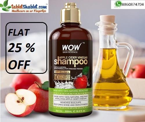 Buy WOW Apple Cider Vinegar Shampoo and GET FLAT 25% OFF