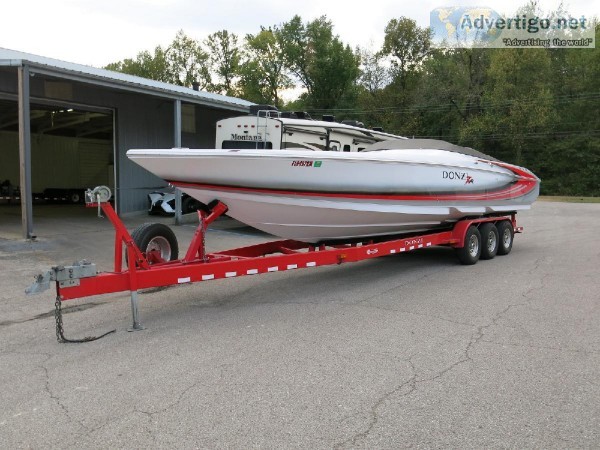 2007 Donzi 35ZR twin stepped hull powerboat