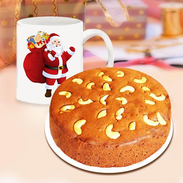 Plum Cake with Santa Clause Mug